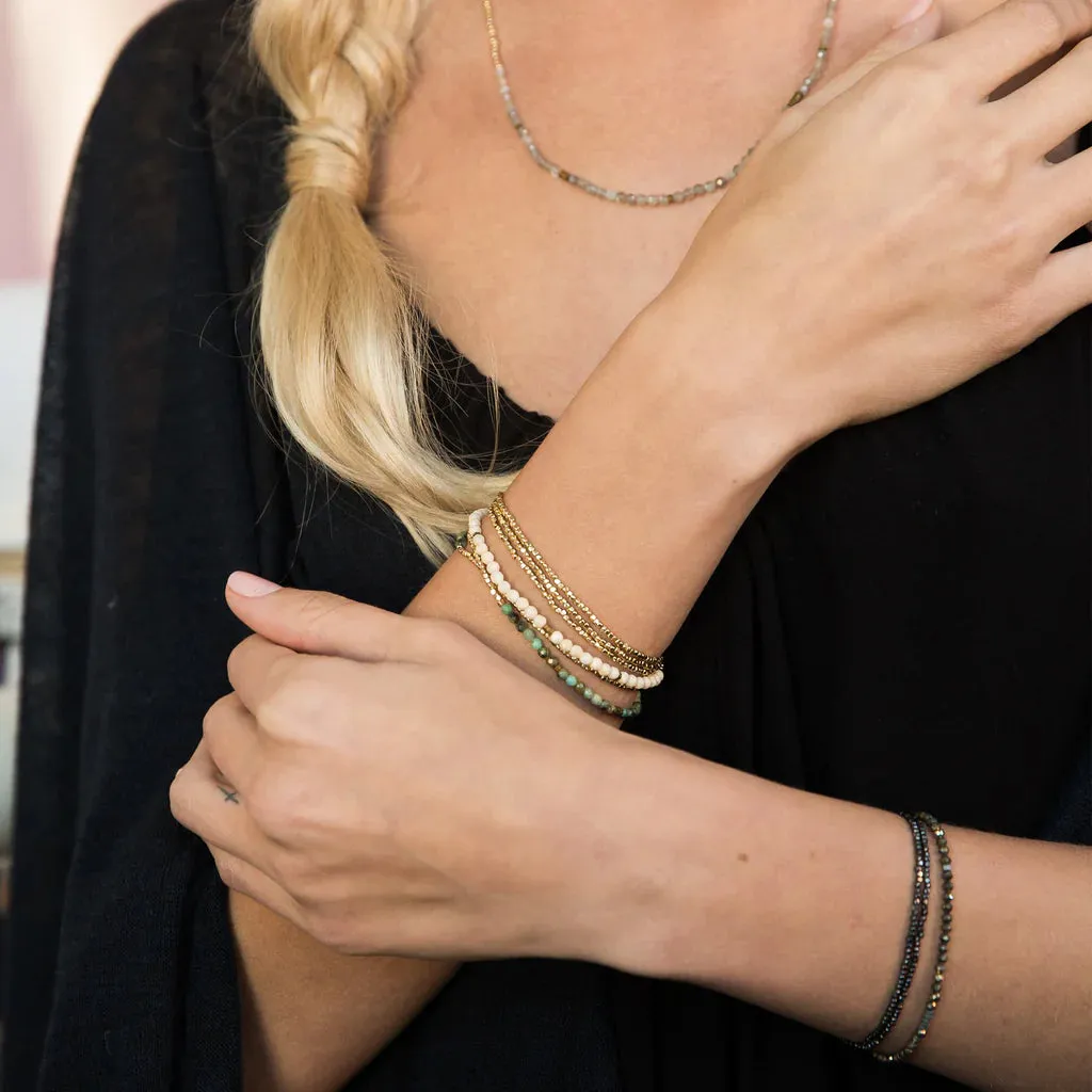 SD020 Delicate Bracelet Necklace Iolite Sunstone