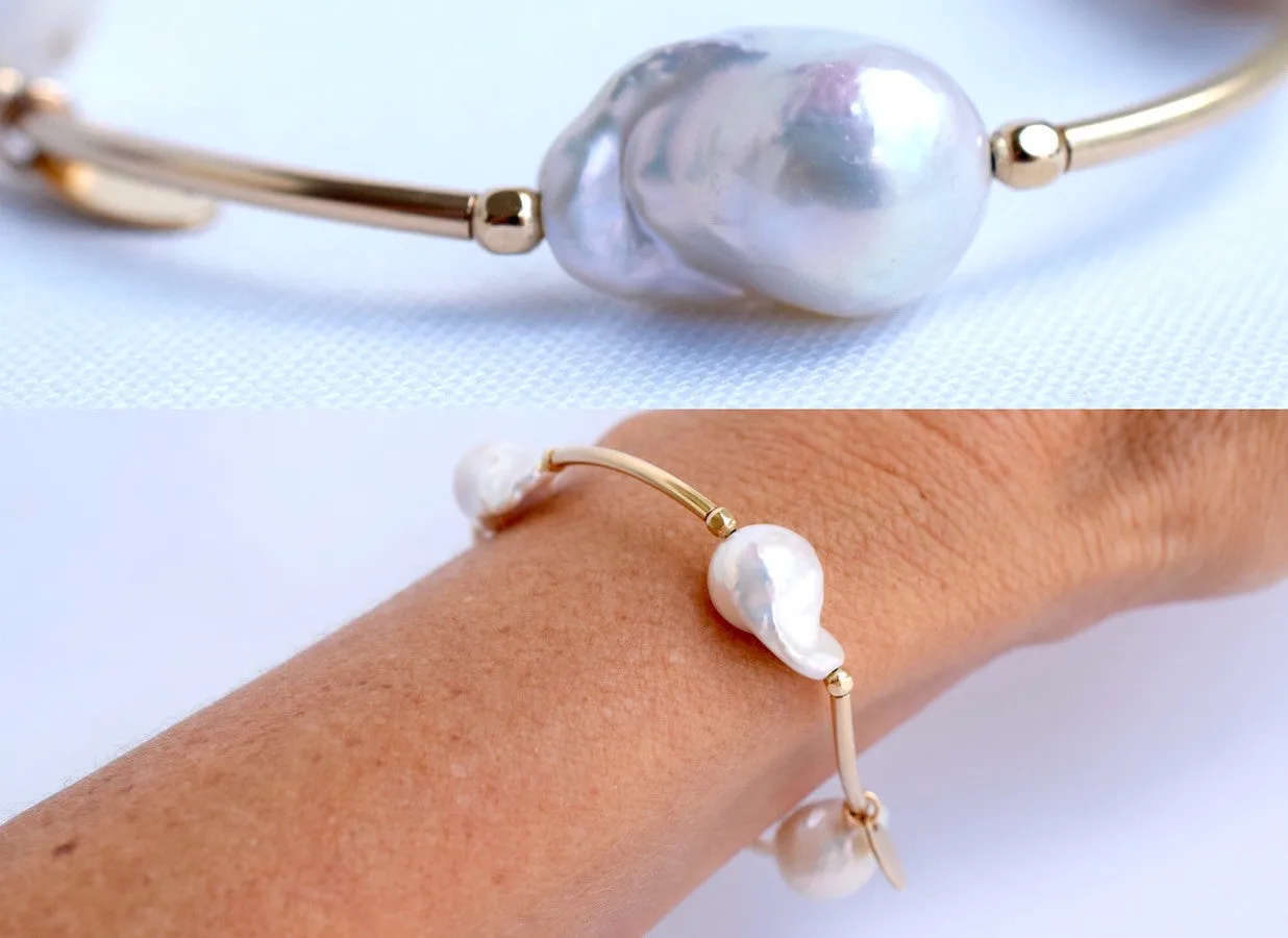 Serenity Bracelet - Gold Flameball Cuff