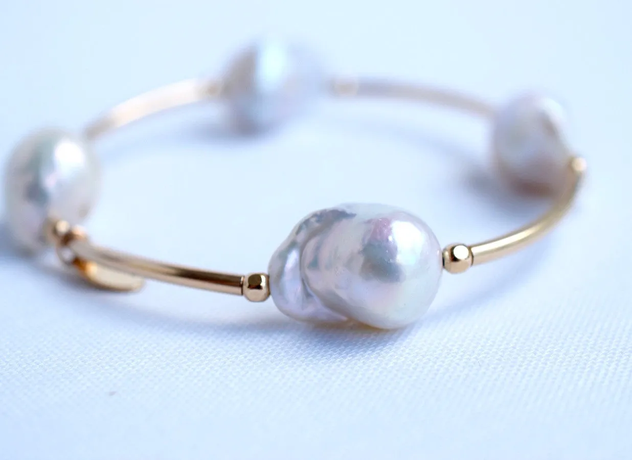 Serenity Bracelet - Gold Flameball Cuff