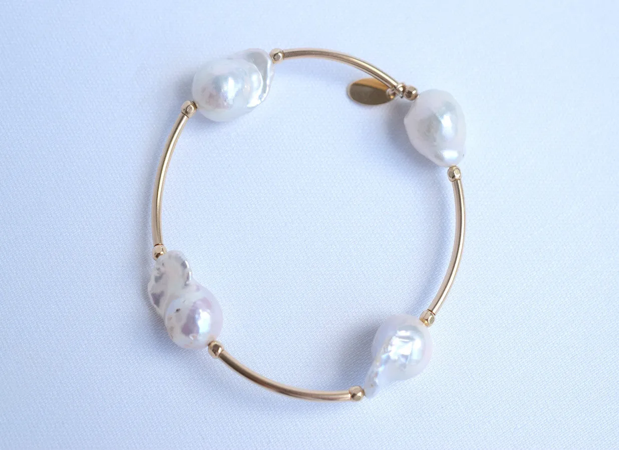 Serenity Bracelet - Gold Flameball Cuff