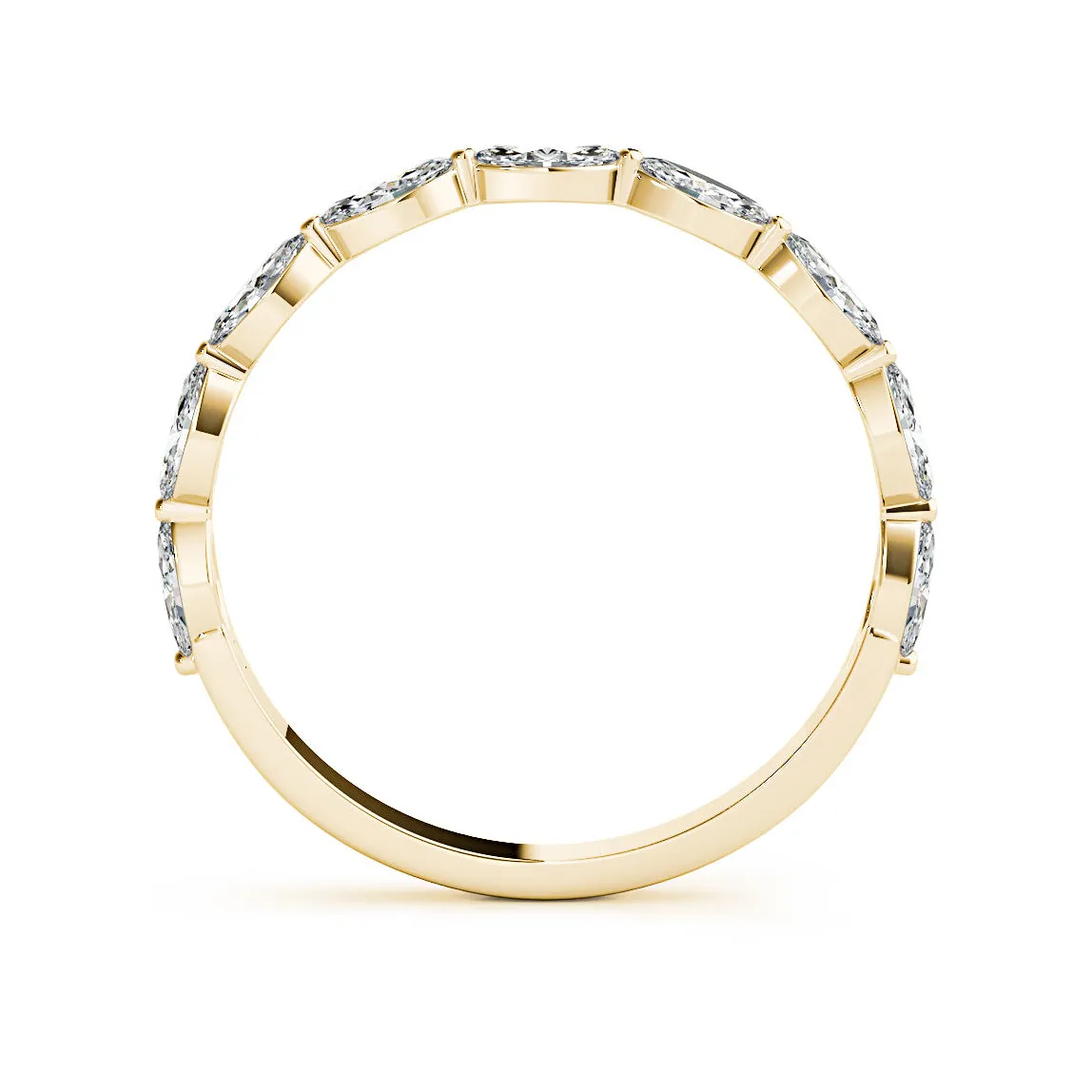 Seven Stone 0.70 ct. Marquise Cut Diamond Wedding Ring