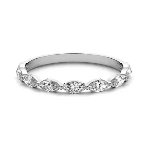 Seven Stone 0.70 ct. Marquise Cut Diamond Wedding Ring
