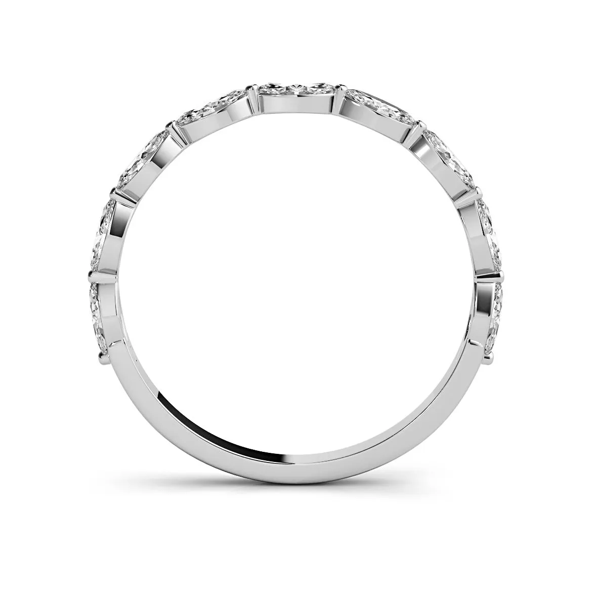 Seven Stone 0.70 ct. Marquise Cut Diamond Wedding Ring
