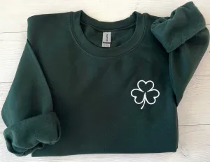Shamrock Embroidered St. Patrick's Day Sweatshirt
