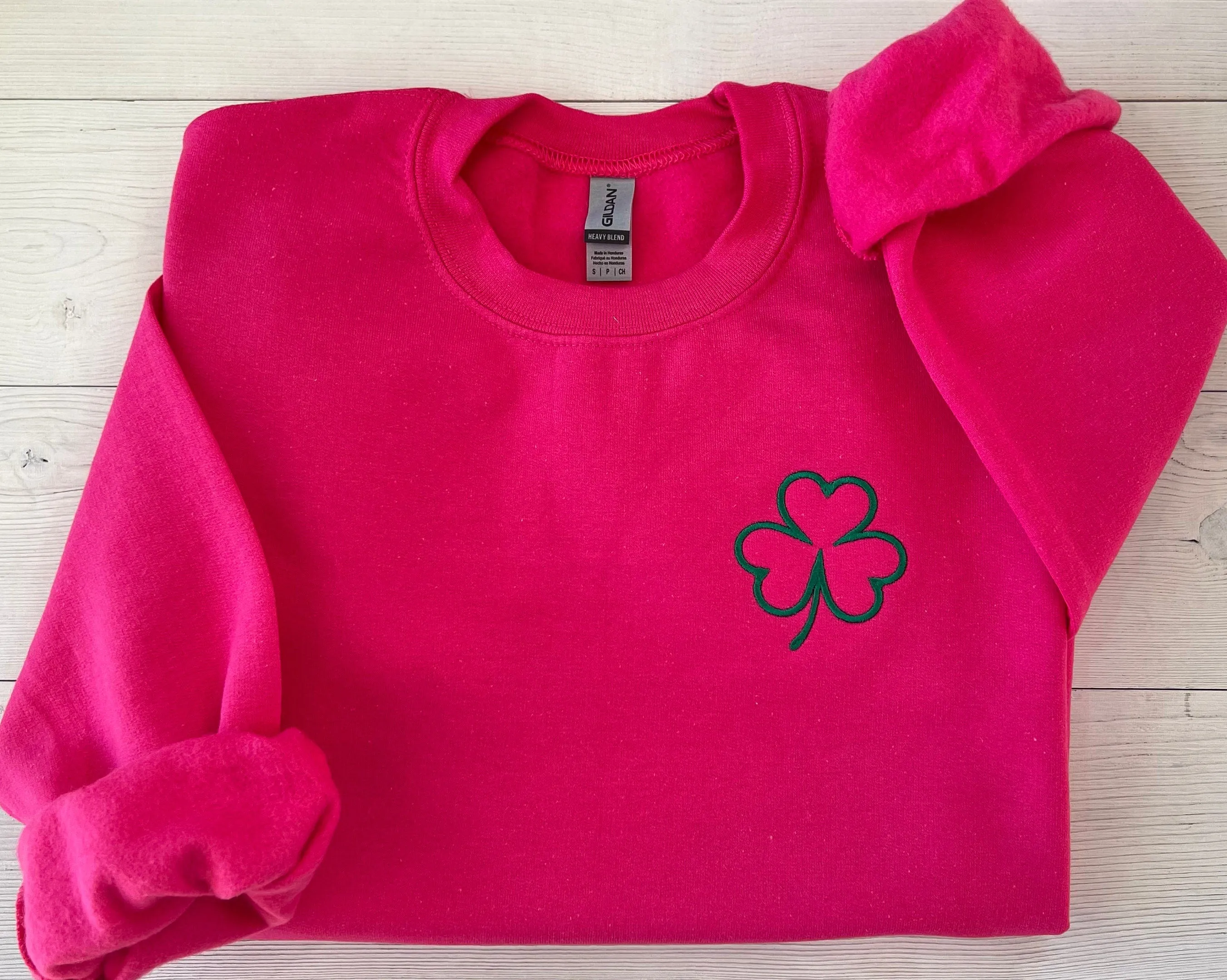 Shamrock Embroidered St. Patrick's Day Sweatshirt