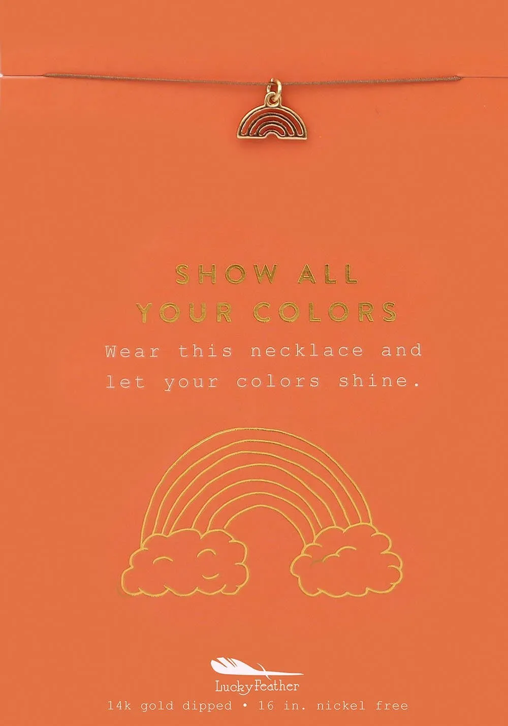Show All Your Colors - Rainbow - New Moon Gold Necklace