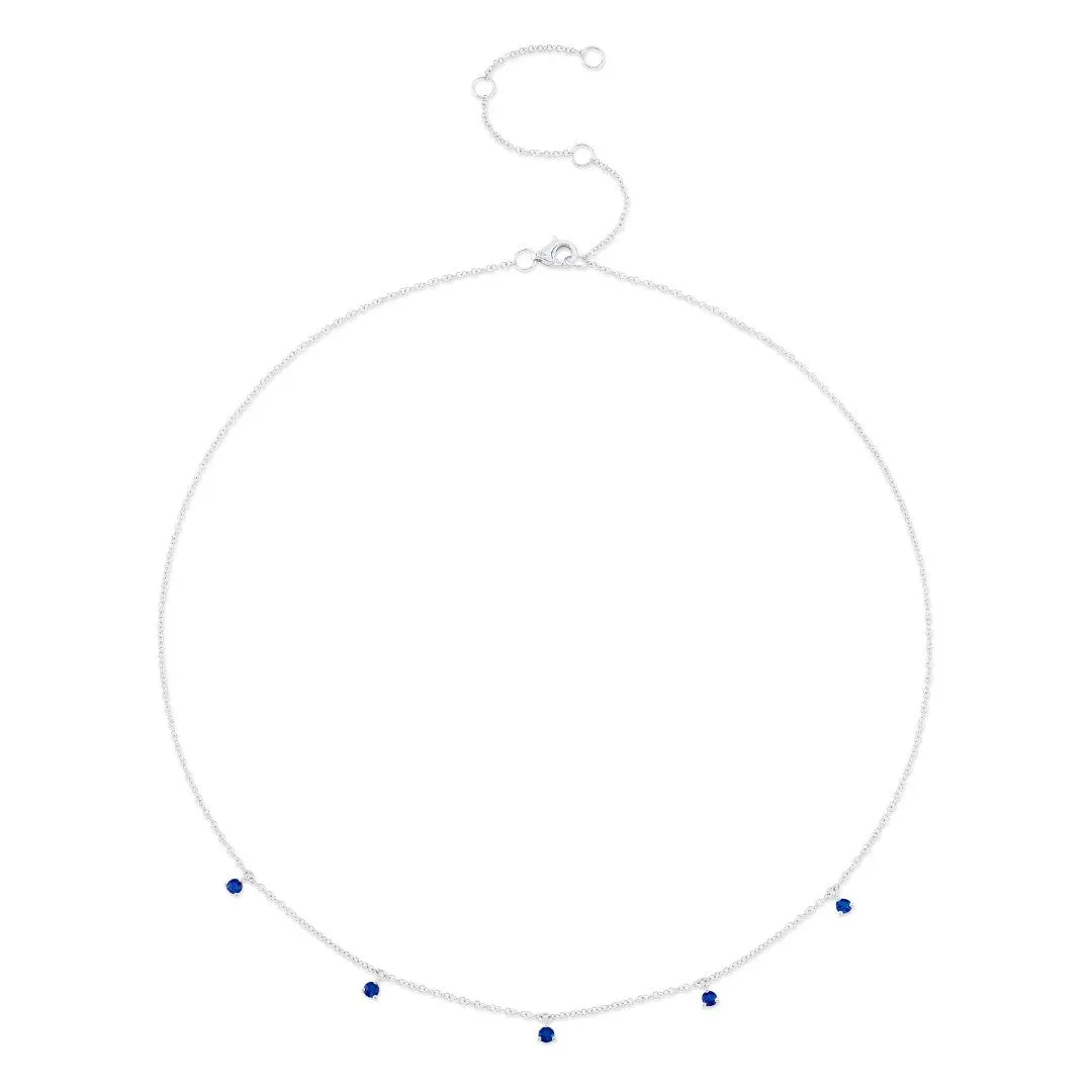 Shy Creation Sapphire Drops Necklace