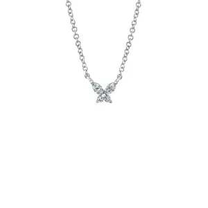 Shy Creation Tiny Diamond Butterfly Necklace