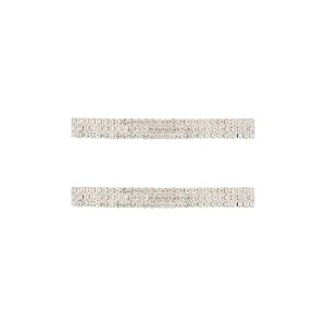 Silver Double Diamante Barrette