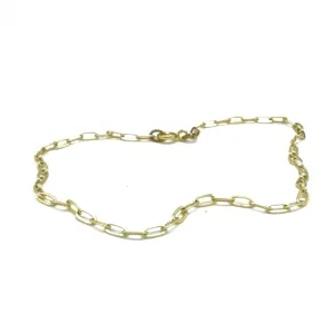 Silver Girl Dainty Paperclip Anklet