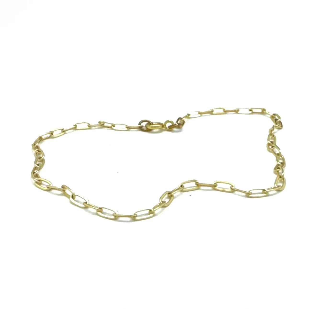 Silver Girl Dainty Paperclip Anklet