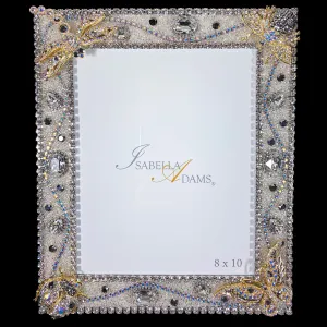 Silver Shade 8 x 10 Crystallized Bug Garden  Picture Frame Featuring Premium Crystal