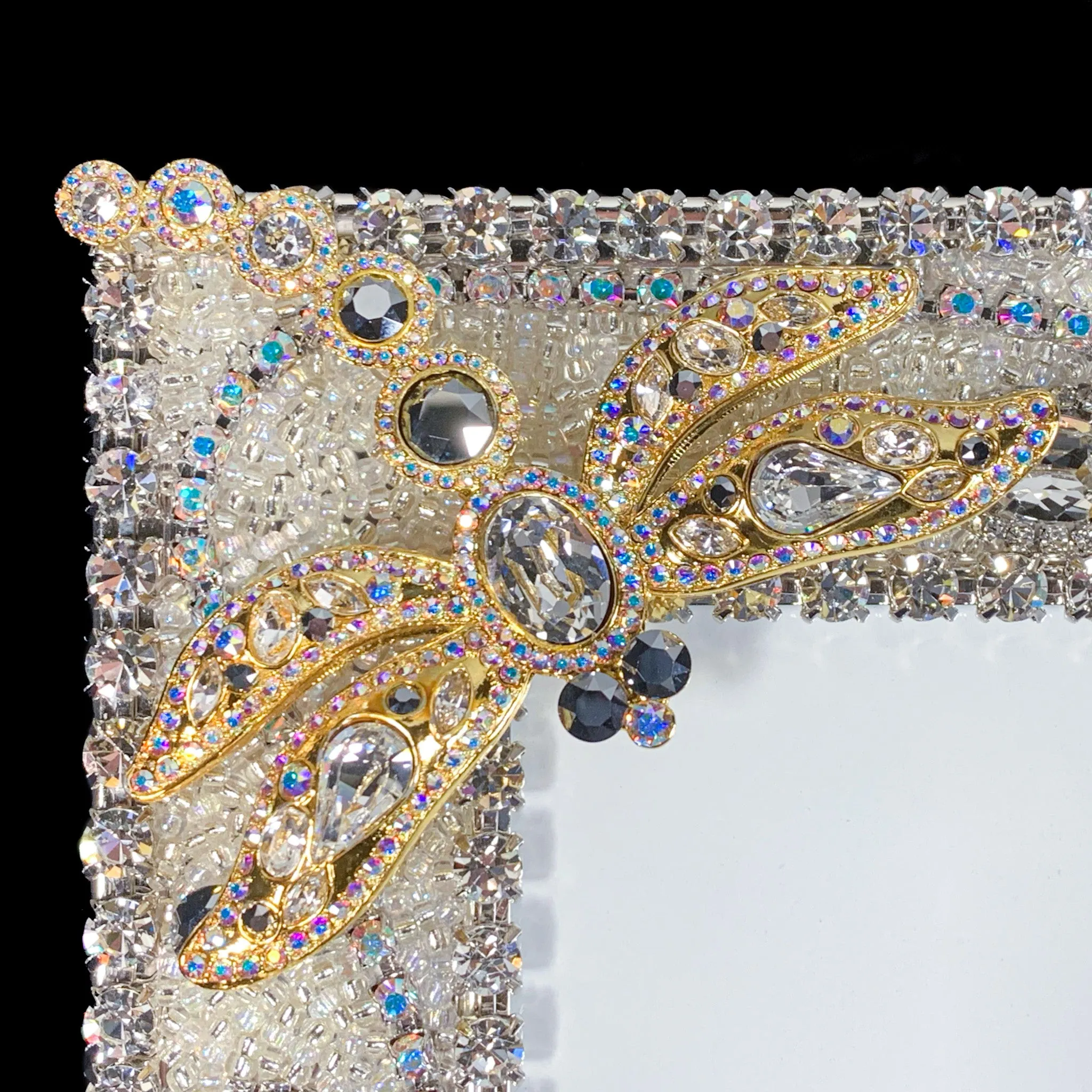 Silver Shade 8 x 10 Crystallized Bug Garden  Picture Frame Featuring Premium Crystal
