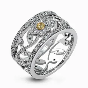 Simon G. 18k White Gold Diamond Ring