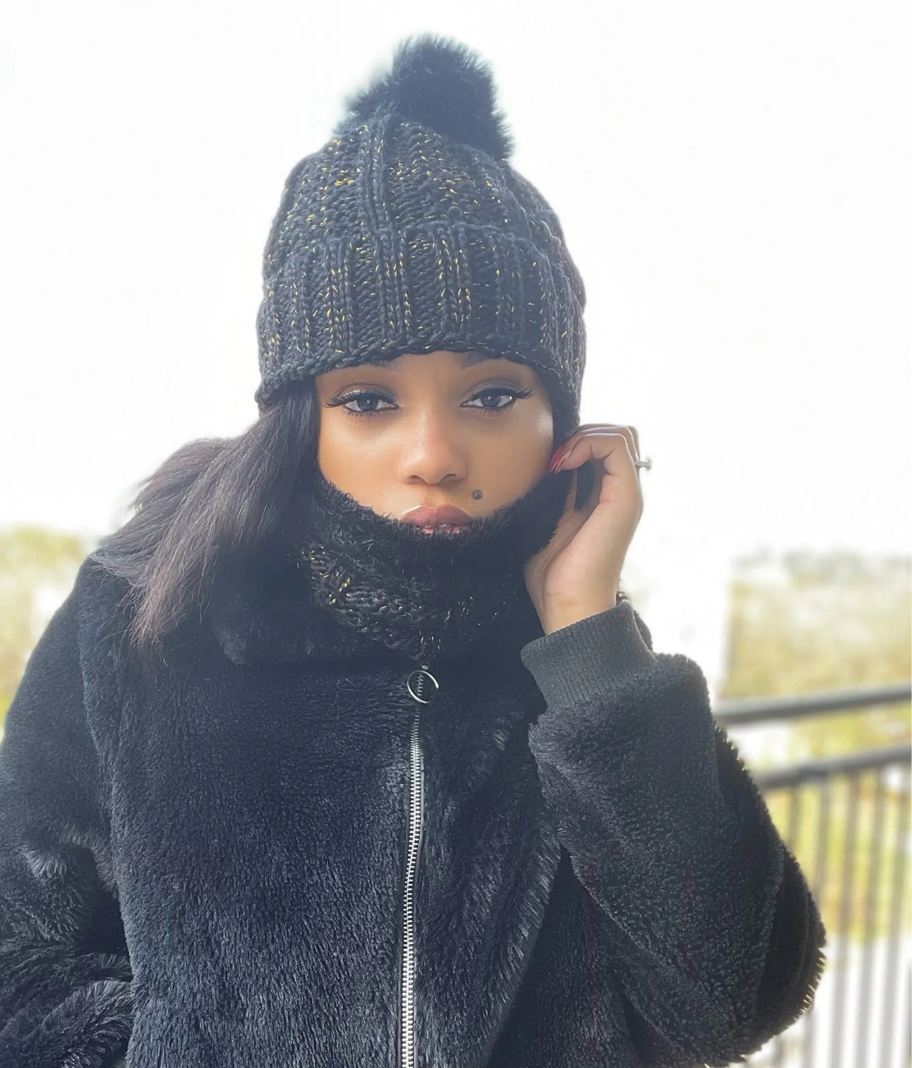 Ski Club Hat & Scarf Set