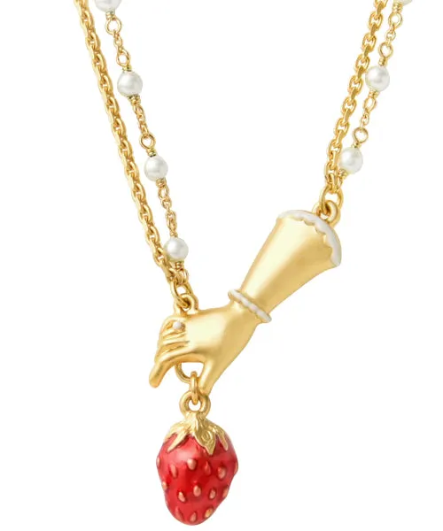 Sneak Strawberry Pearl Necklace【Japan Jewelry】