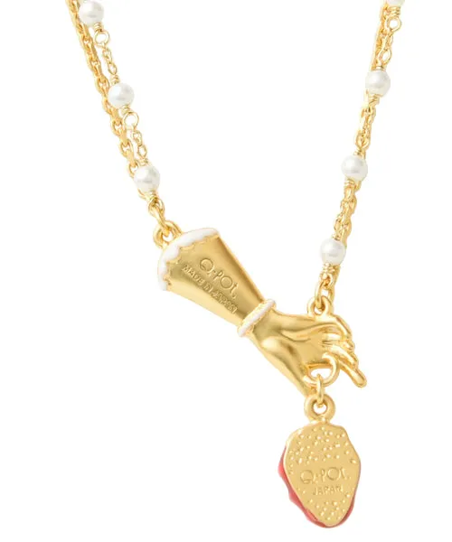 Sneak Strawberry Pearl Necklace【Japan Jewelry】
