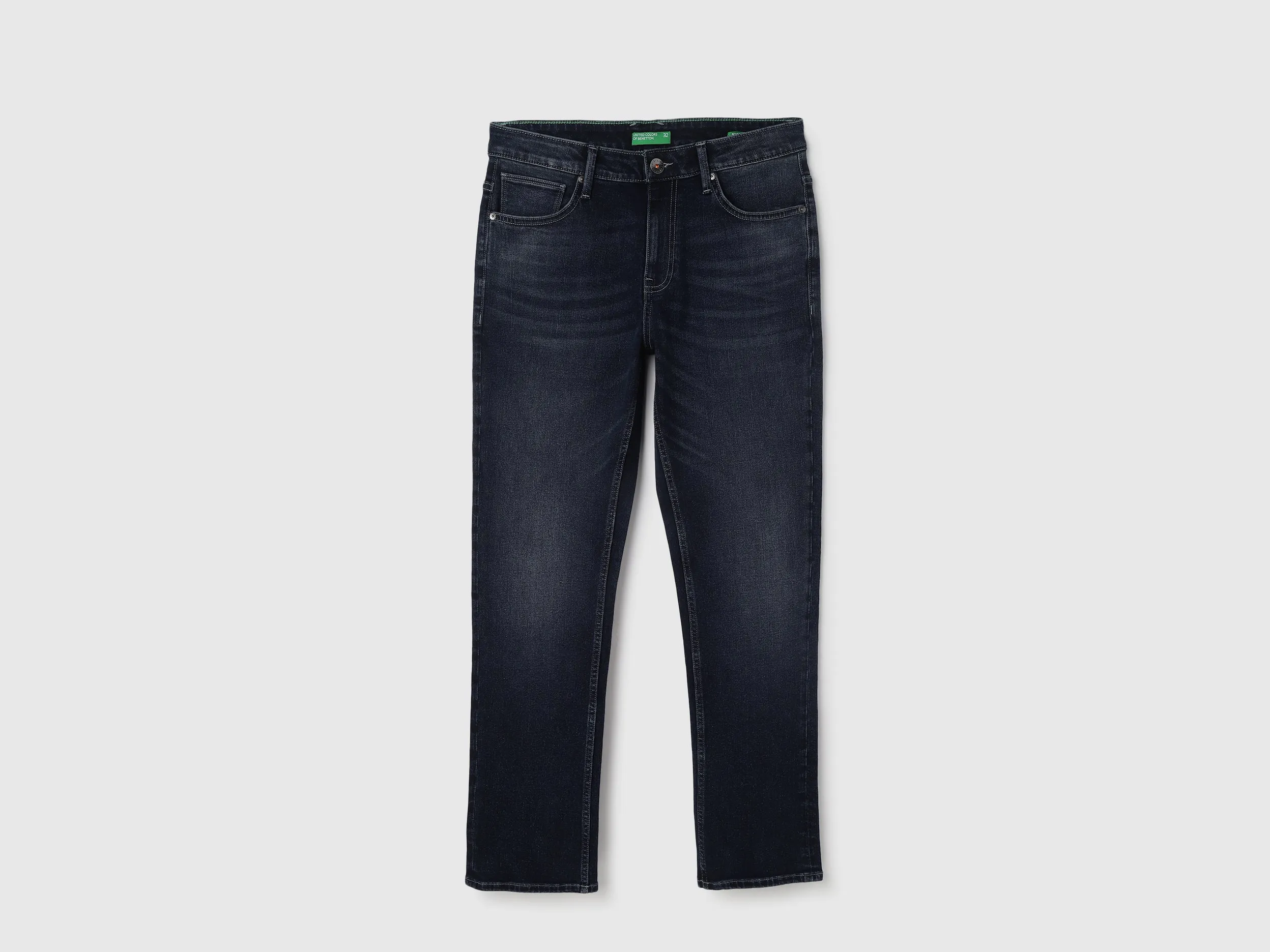 Solid Pattern Boot-Leg Fit Jeans