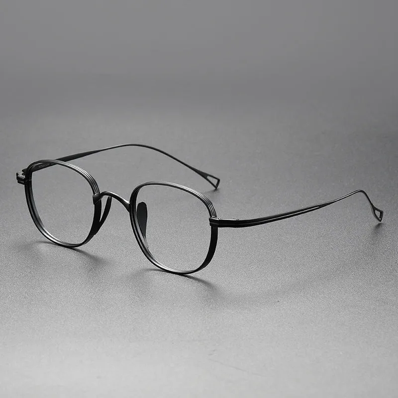 Sora Titanium Vintage Round Eyeglasses Frames SM8016