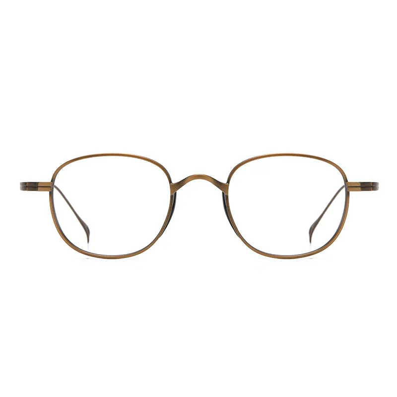 Sora Titanium Vintage Round Eyeglasses Frames SM8016