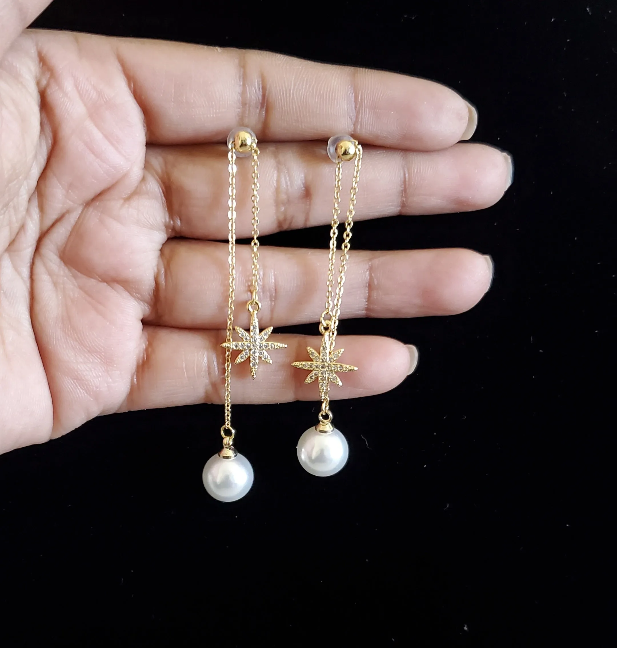 Sowji and Anusha Ch Delicate Tassel Style Dainty Earrings