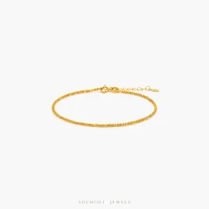Sparkle Chain Bracelet, Unisex, Gold, Silver (6.25"   1") SHEMISLI - SB002
