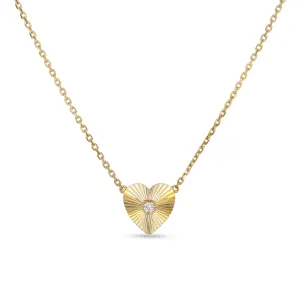 Sparkling Diamond Heart Necklace