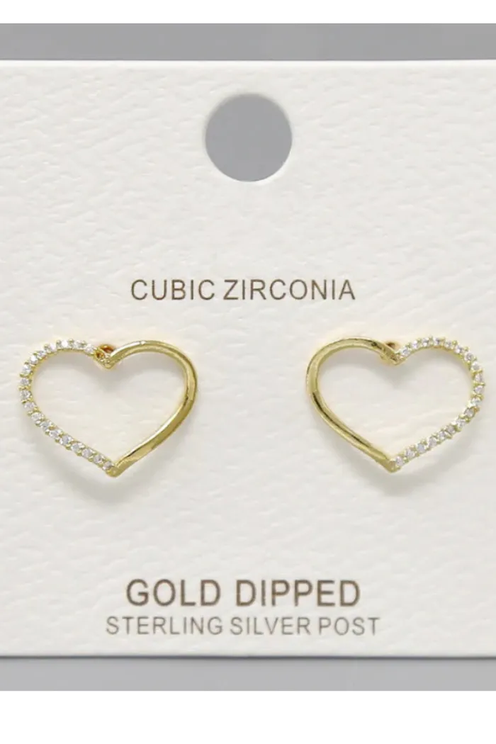 Sparkling Heart Earrings