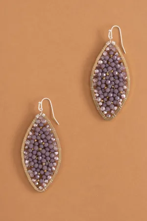 Sparkling Purple Beaded Earrings