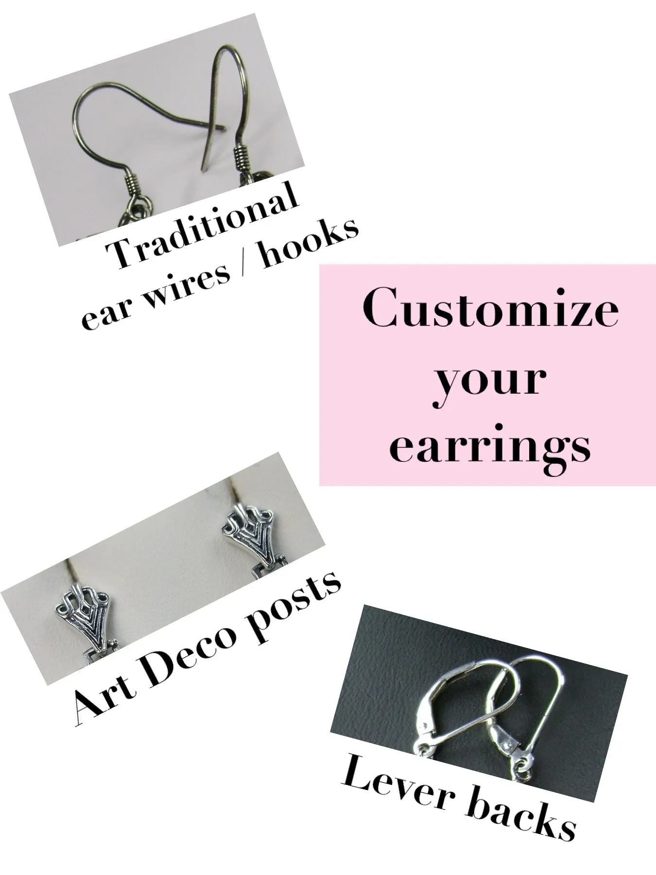 Sparkling White Cubic Zirconia Jewelry Set, Rectangle Art Deco Set includes Ring, Earrings & Pendant #S15