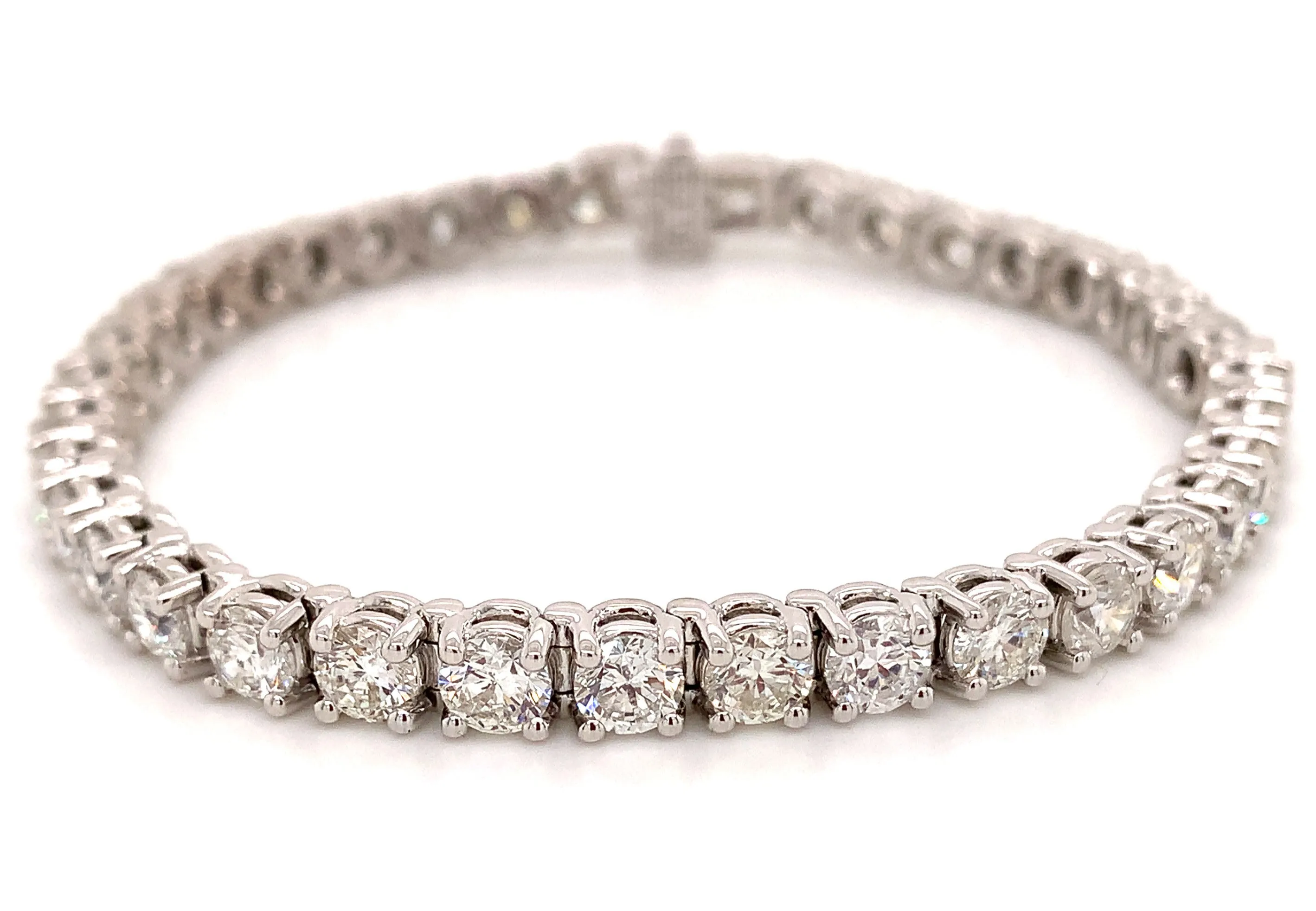 Splendid Ladies Diamond 10.20ct tw Riviera Line Tennis Bracelet