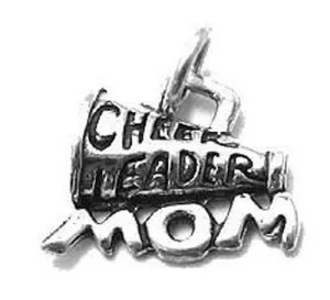 Sporty "Cheerleader Mom" Charm in Sterling Silver