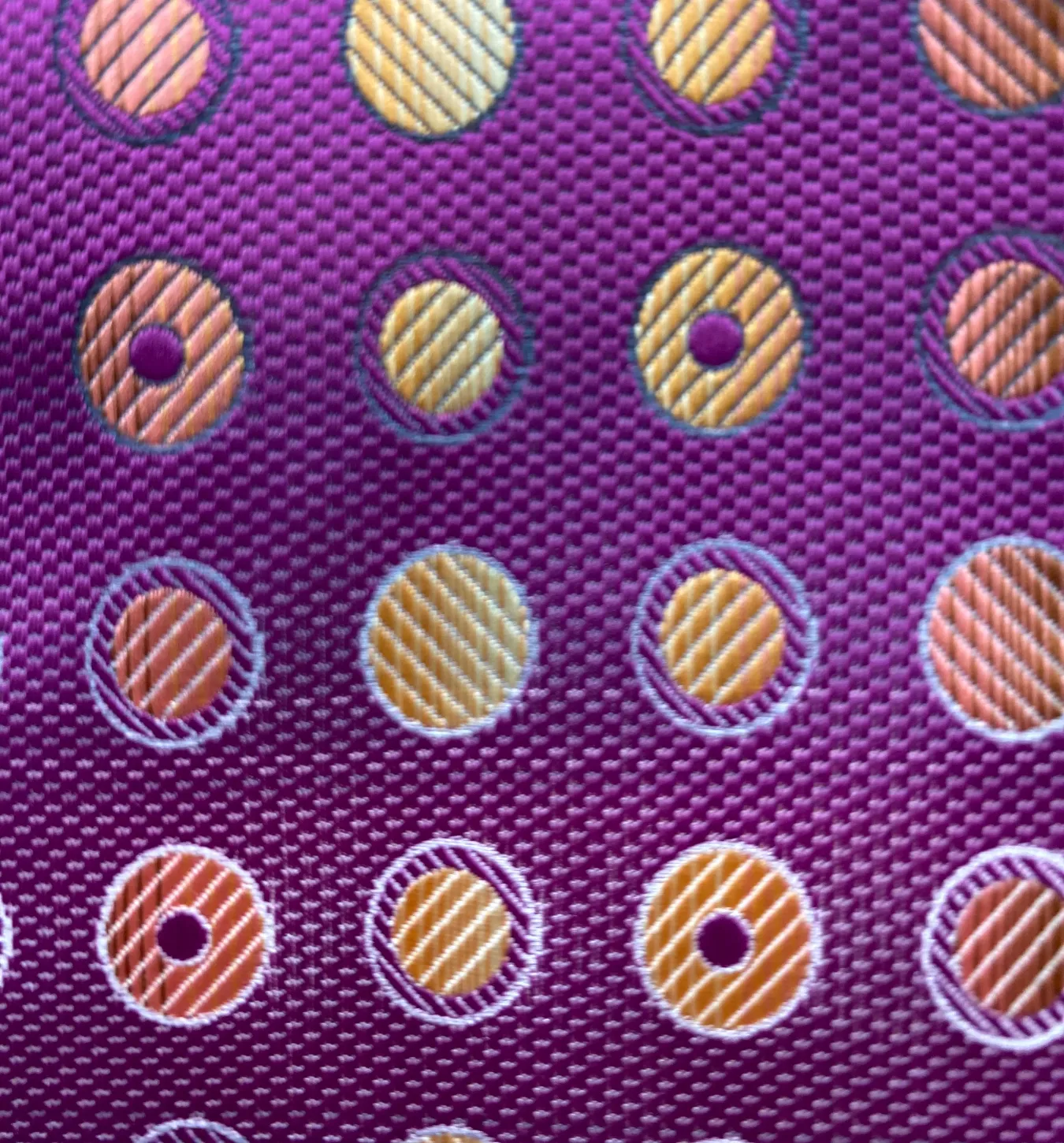 Stacy Adams Tie and Handkerchief - Fuchsia Polka Dots T41