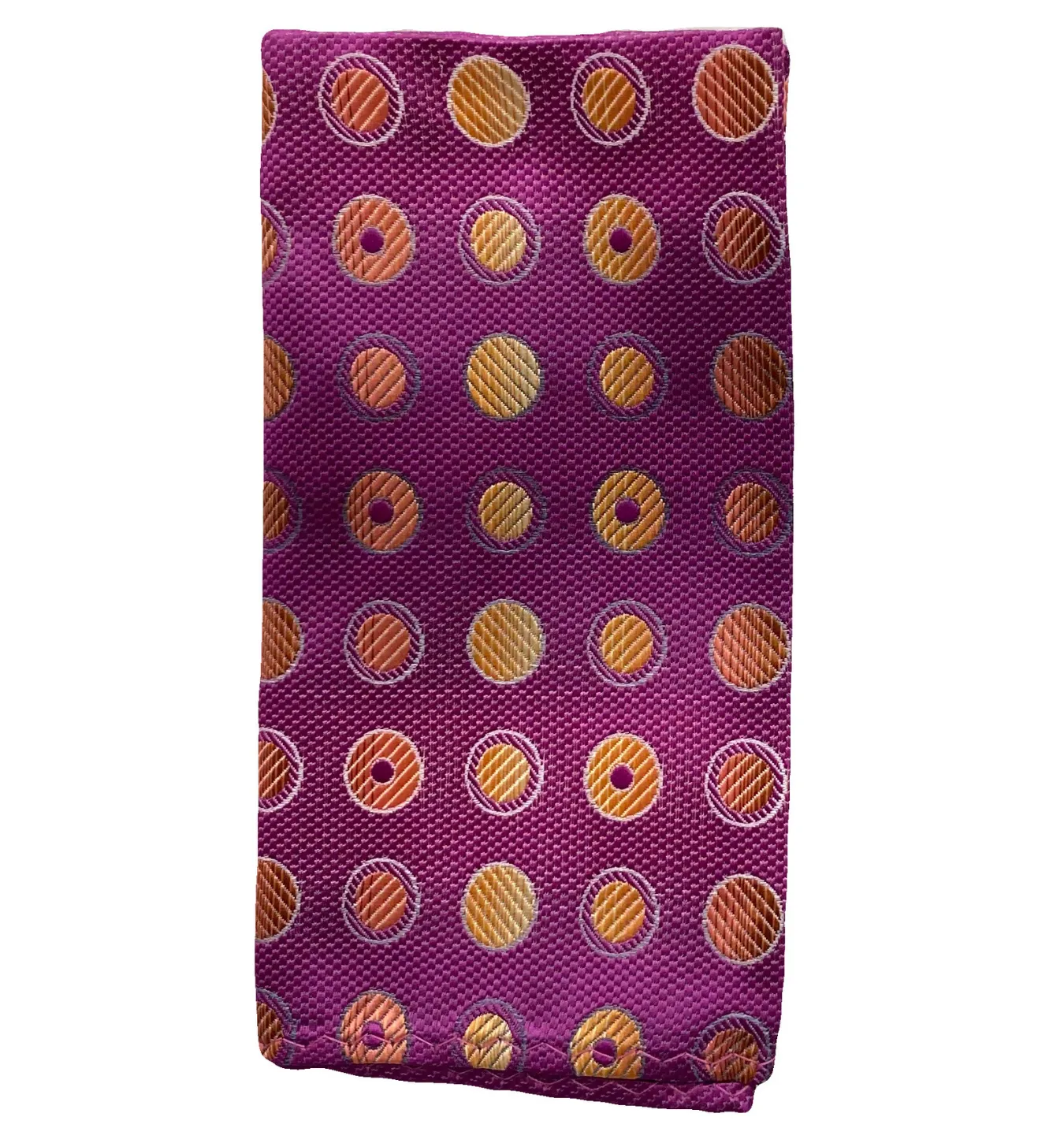 Stacy Adams Tie and Handkerchief - Fuchsia Polka Dots T41