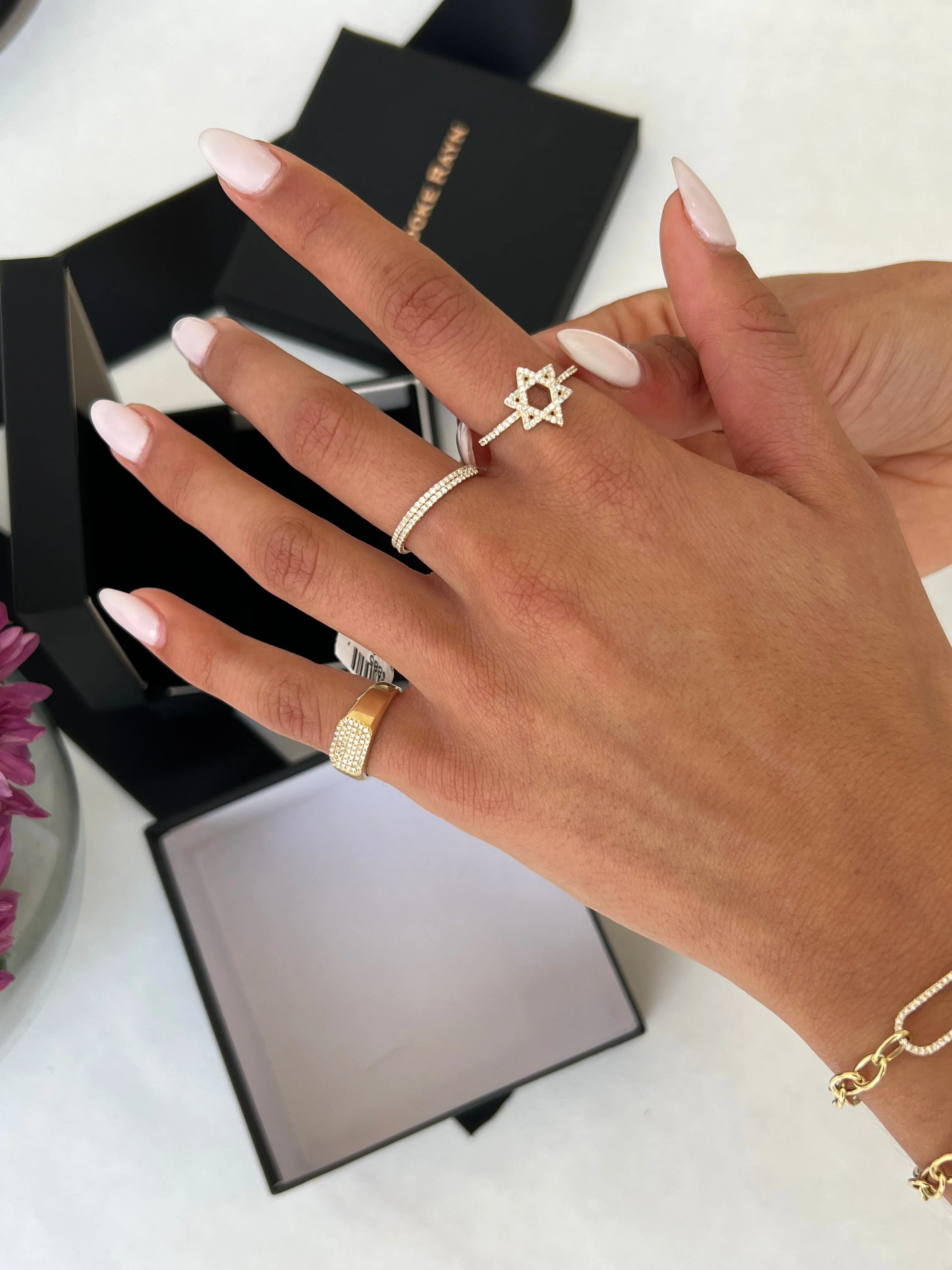 Star of David Diamond Ring