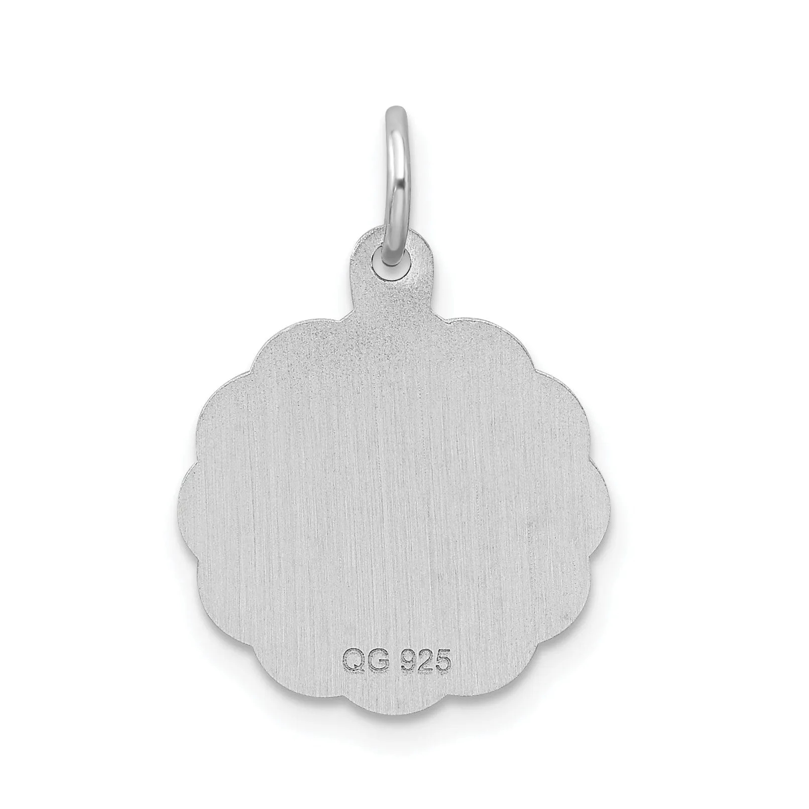 Sterling Silver Brocaded Initial P Charm