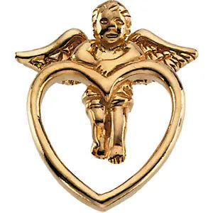 Sterling Silver Cherub Lapel Pin