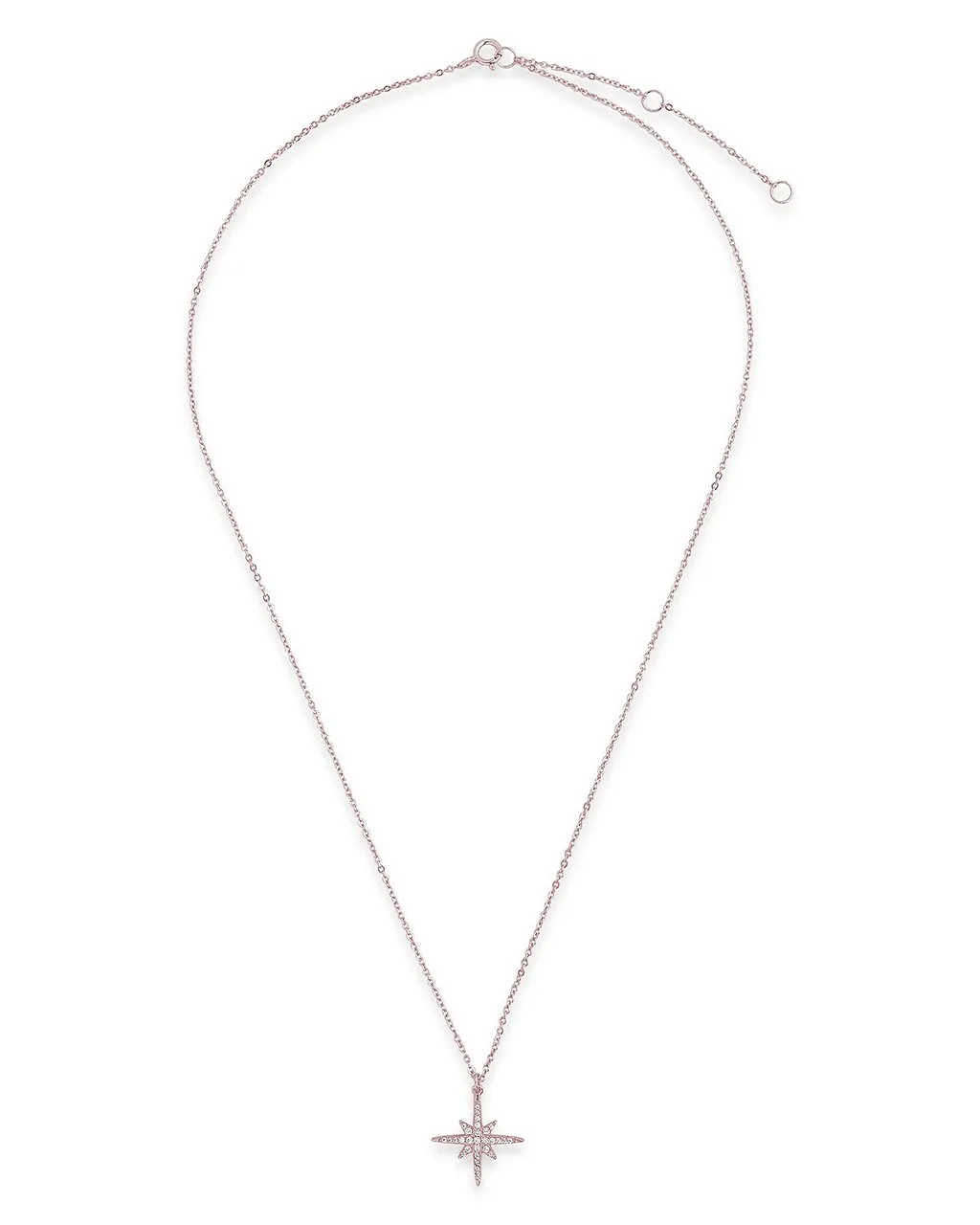 Sterling Silver CZ Starburst Pendant
