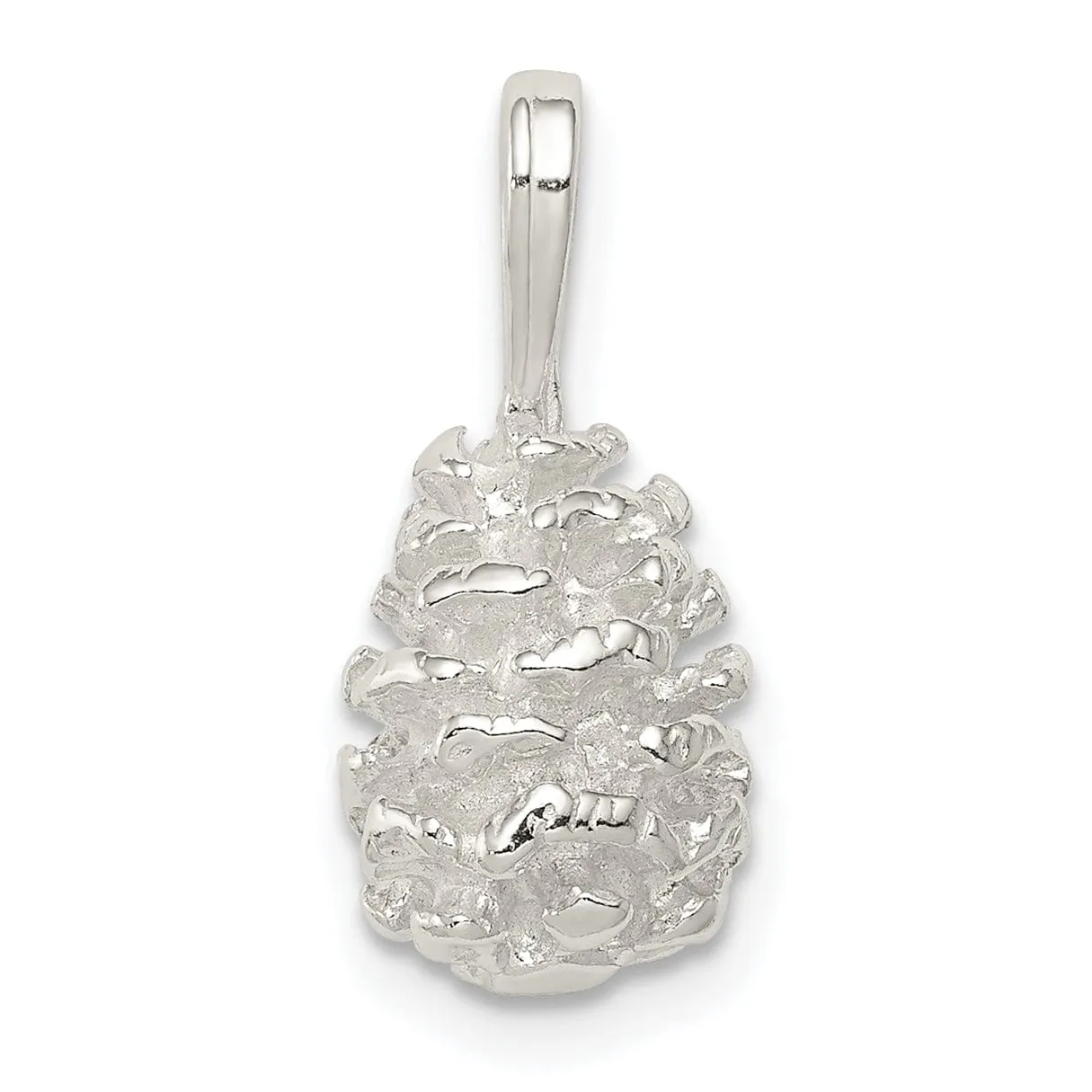Sterling Silver Pinecone Charm Pendant