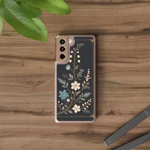 Stylish Floral Vines Clear Phone Case
