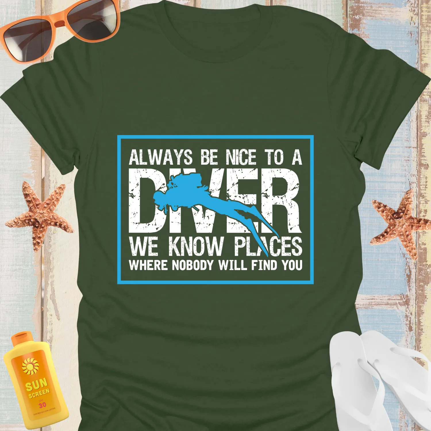 Stylish Scuba Diving Tshirt For Ocean Enthusiasts