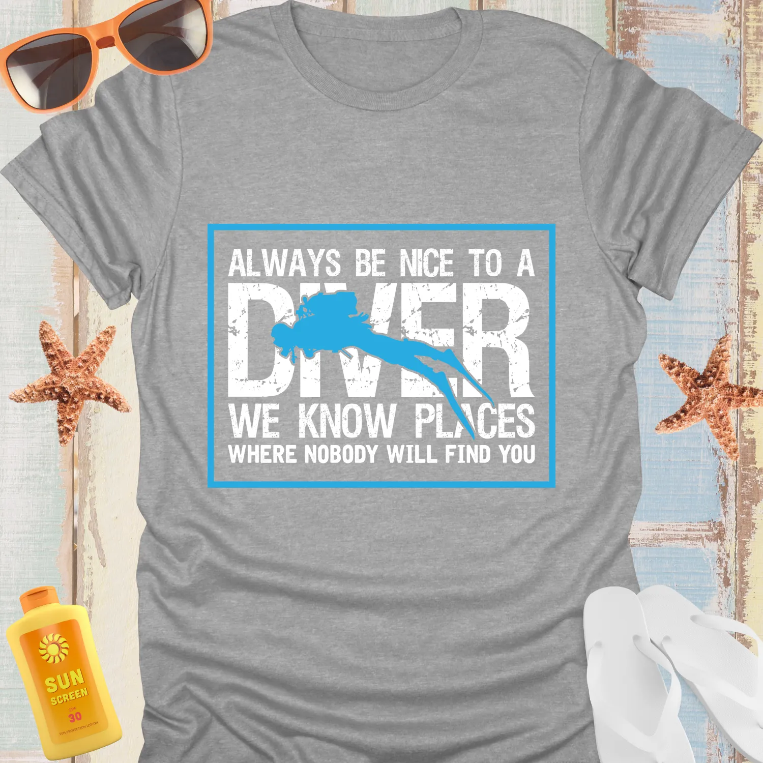 Stylish Scuba Diving Tshirt For Ocean Enthusiasts