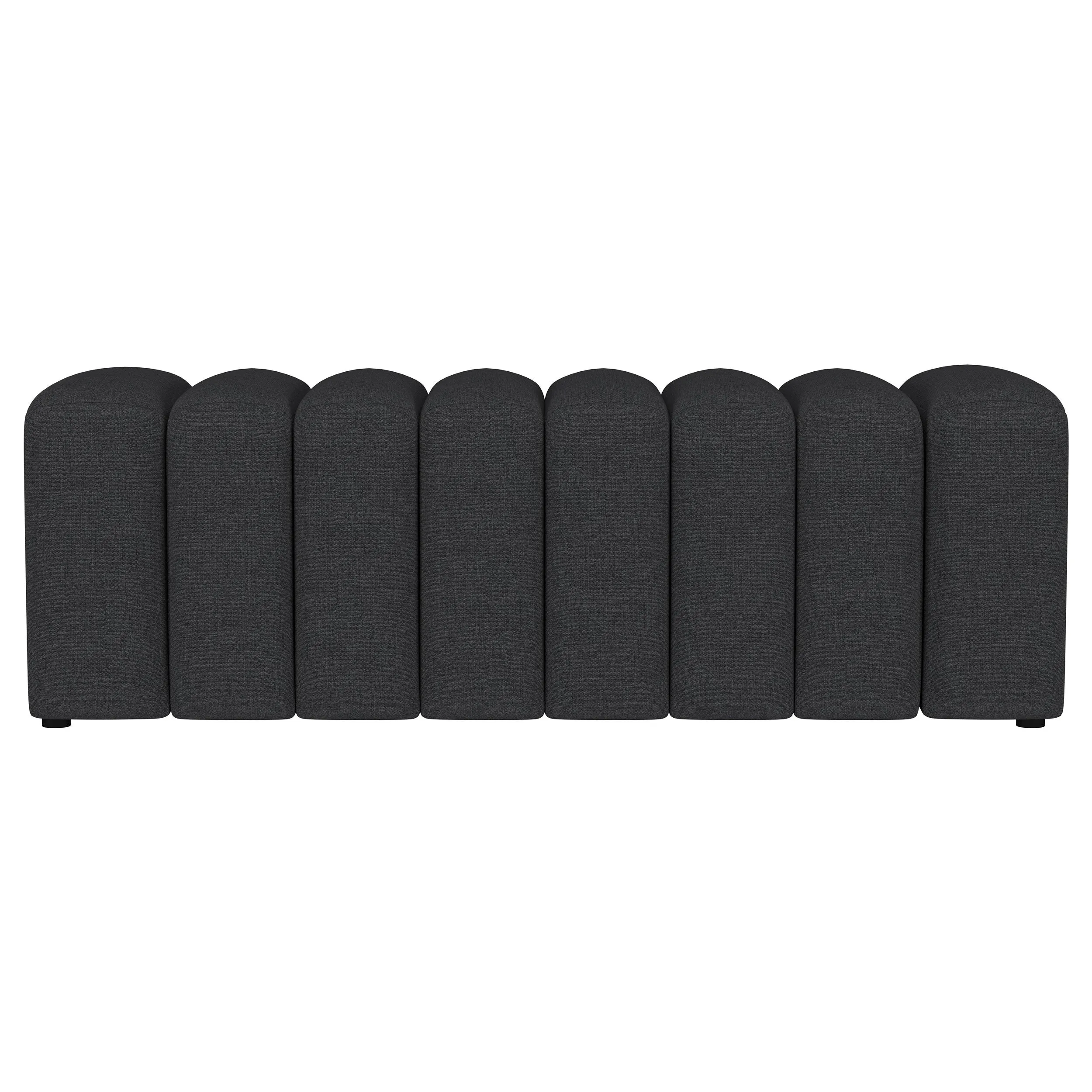 Summer Fabric Upholstered Tufted Accent Bench Charcoal