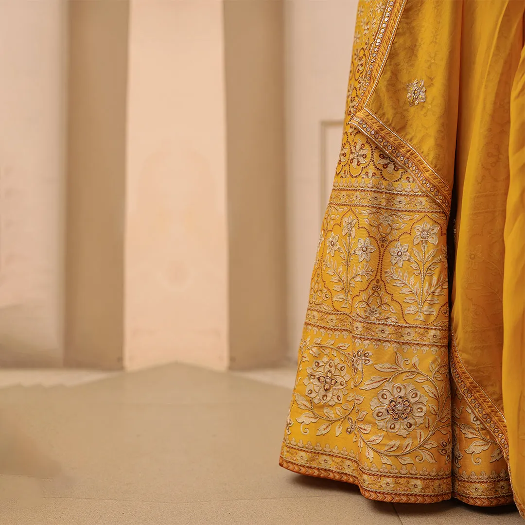 Sunrise Shimmer Yellow Lehenga Set