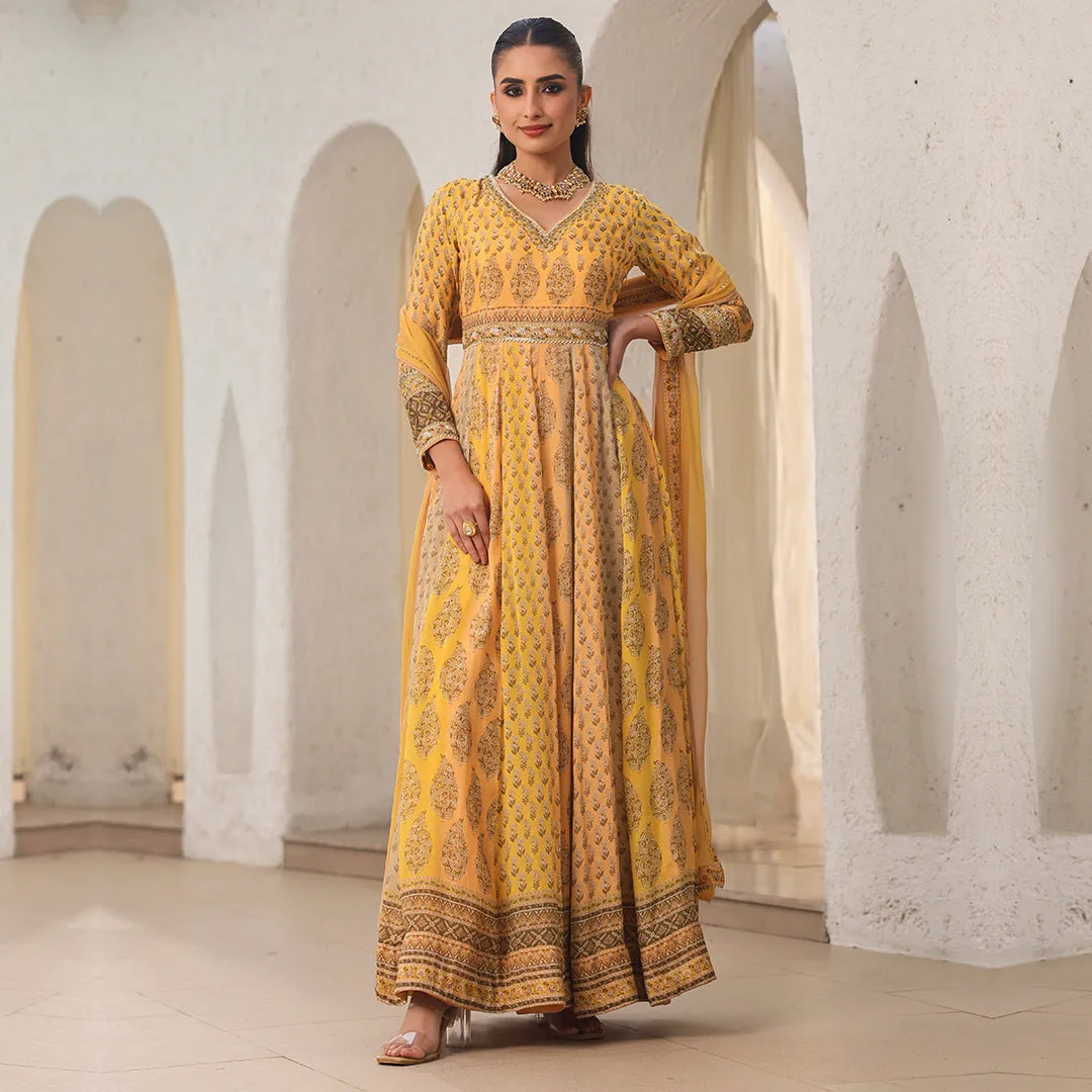 Sunshine Yellow Anarkali Set