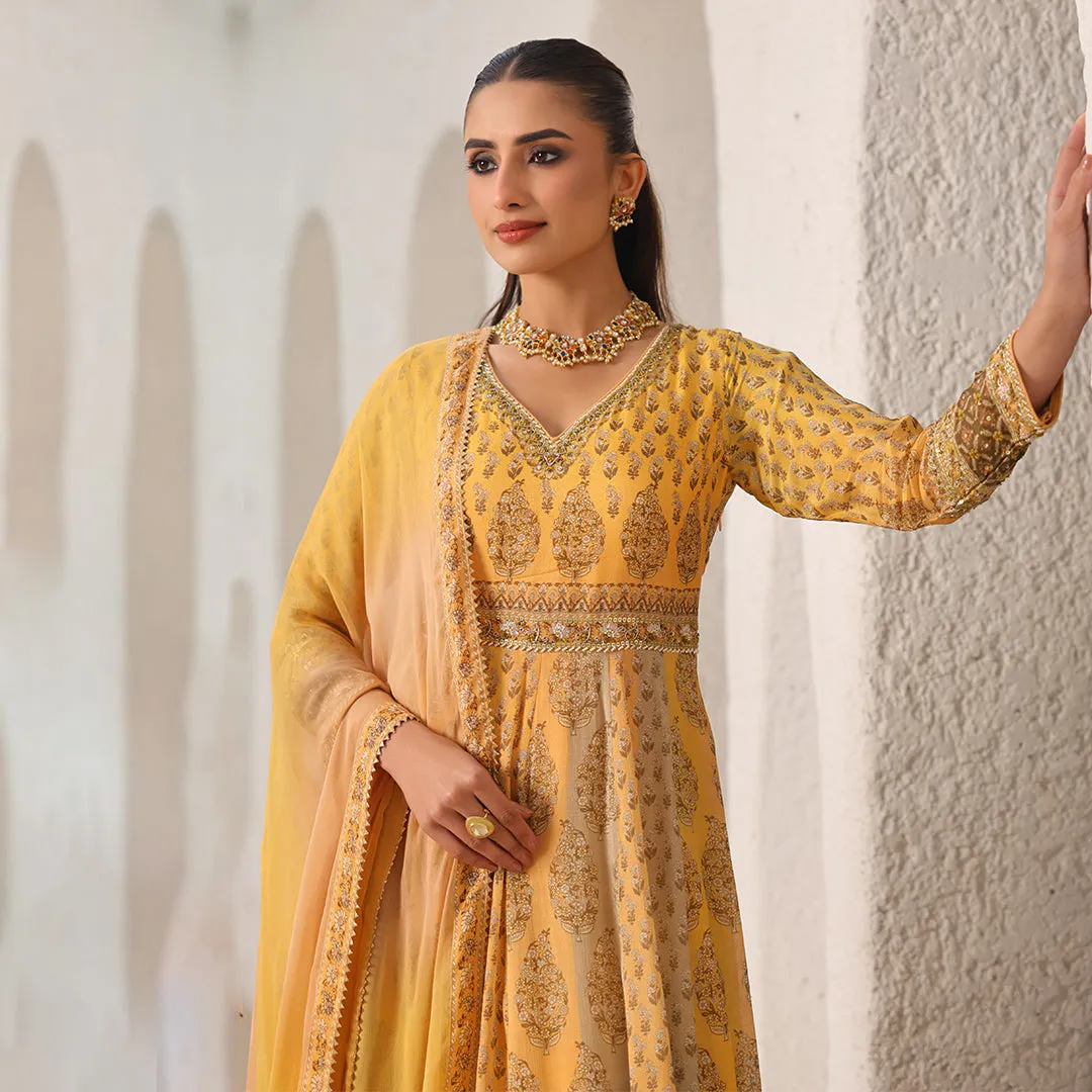 Sunshine Yellow Anarkali Set