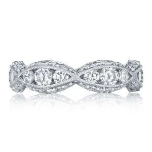 Tacori Criss-Cross Channel-Set & Pave Diamond Wedding Band
