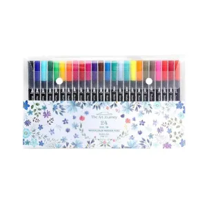 The Art Journey 24 Piece Double Head Waterproof Brush Pen ART002