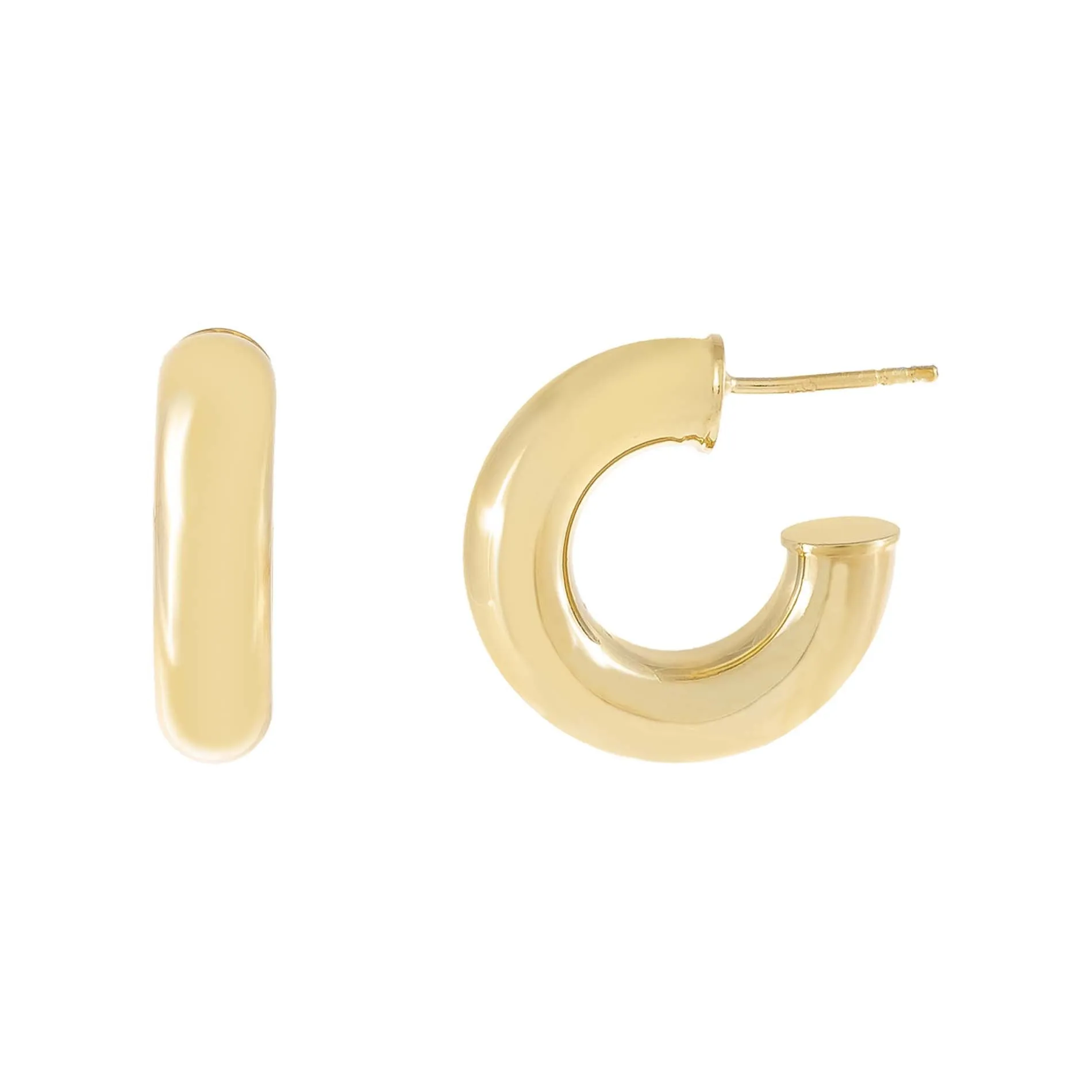 Thick Tube Hoop Earring