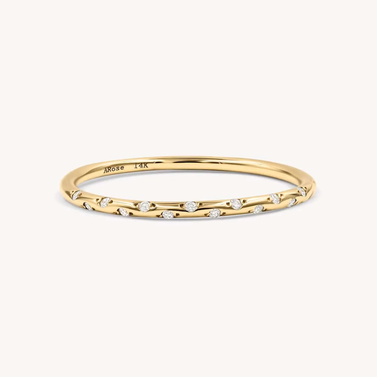 Thin Starry Diamond Eternity Band